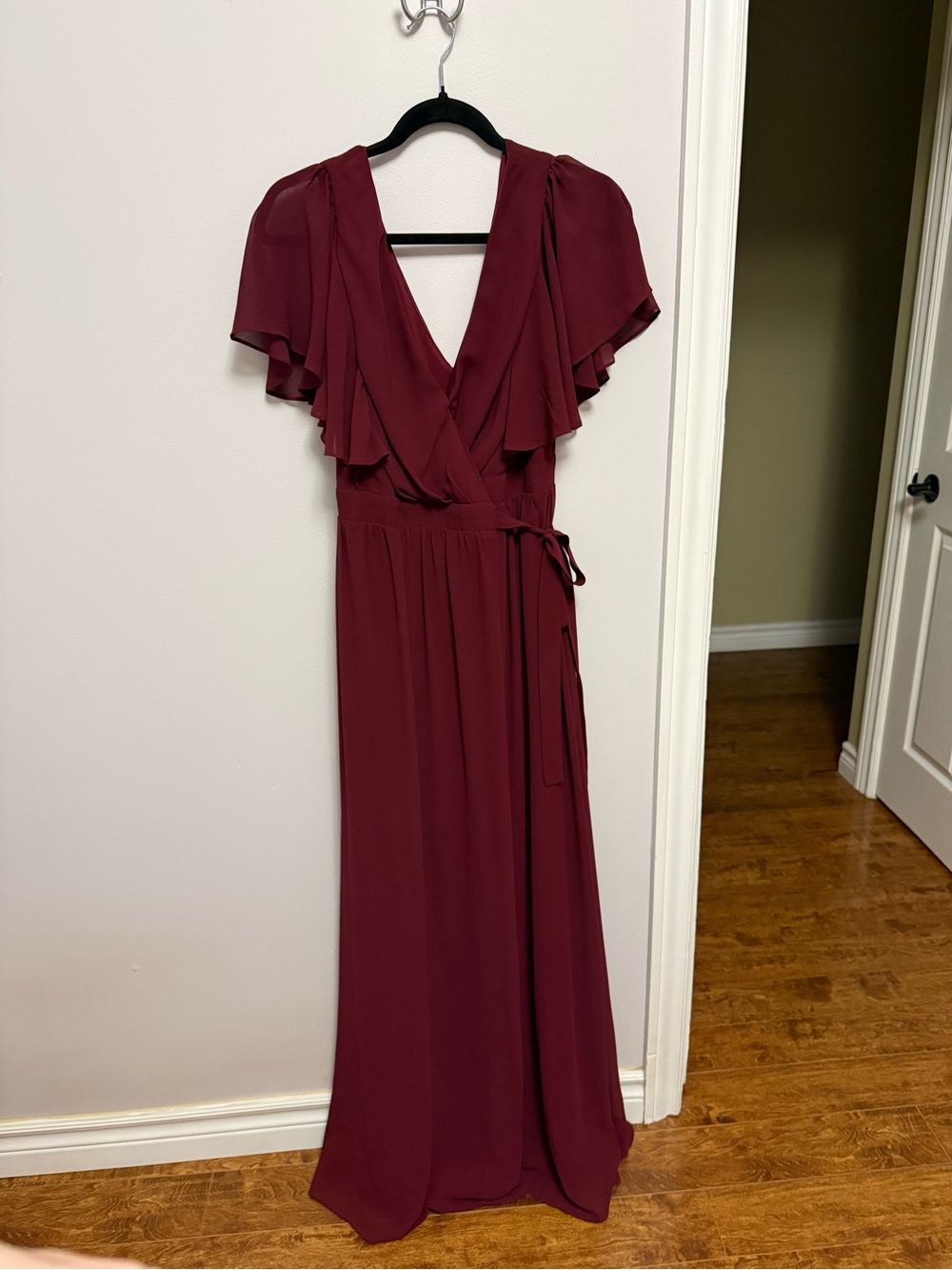 Lulus Wrap Burgundy Dress